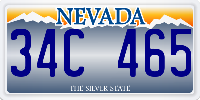 NV license plate 34C465