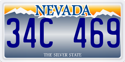 NV license plate 34C469