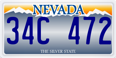 NV license plate 34C472