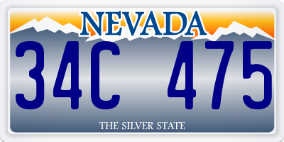 NV license plate 34C475