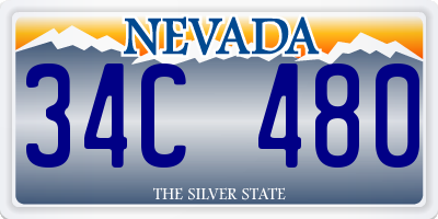 NV license plate 34C480