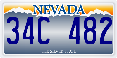 NV license plate 34C482