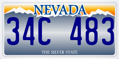 NV license plate 34C483