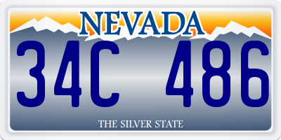 NV license plate 34C486