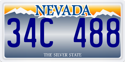 NV license plate 34C488