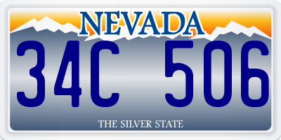 NV license plate 34C506