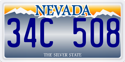 NV license plate 34C508