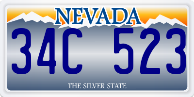 NV license plate 34C523