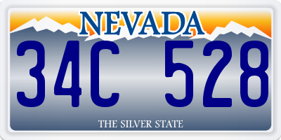 NV license plate 34C528