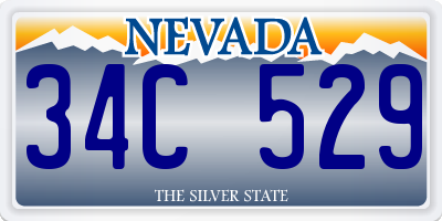 NV license plate 34C529
