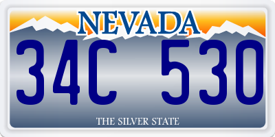 NV license plate 34C530