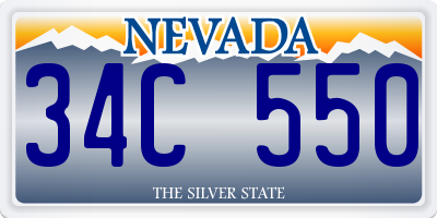 NV license plate 34C550