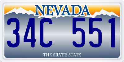 NV license plate 34C551