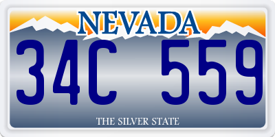 NV license plate 34C559