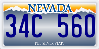 NV license plate 34C560