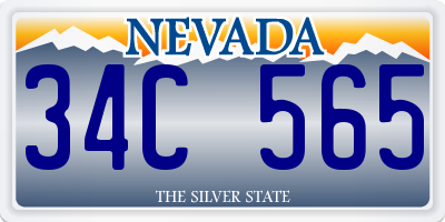 NV license plate 34C565