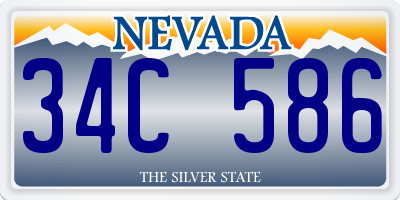 NV license plate 34C586