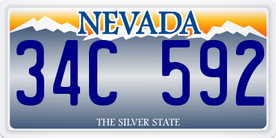 NV license plate 34C592