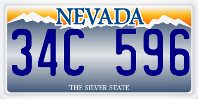 NV license plate 34C596