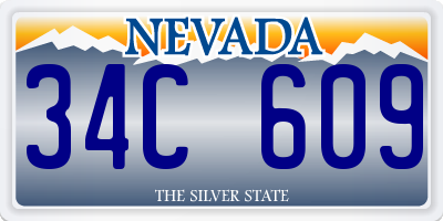 NV license plate 34C609