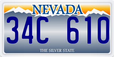 NV license plate 34C610