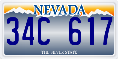 NV license plate 34C617