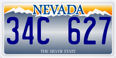 NV license plate 34C627