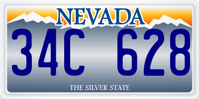 NV license plate 34C628