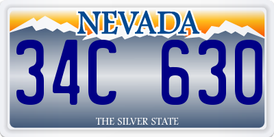 NV license plate 34C630