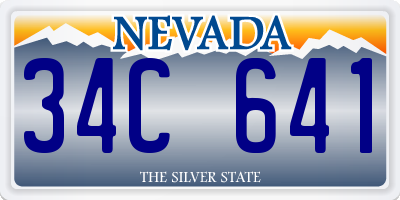 NV license plate 34C641