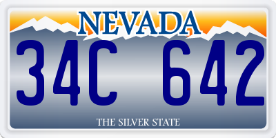 NV license plate 34C642