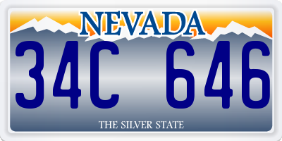 NV license plate 34C646