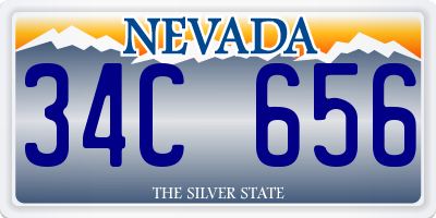 NV license plate 34C656