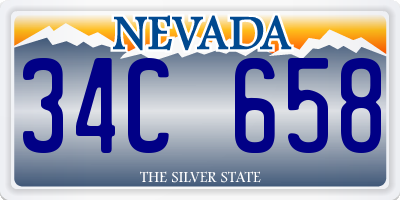 NV license plate 34C658