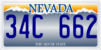 NV license plate 34C662