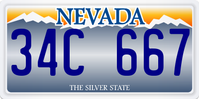 NV license plate 34C667