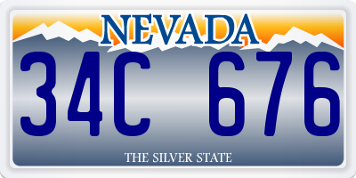 NV license plate 34C676