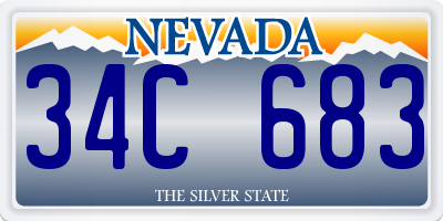 NV license plate 34C683