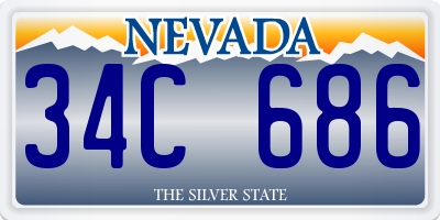 NV license plate 34C686