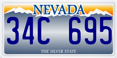 NV license plate 34C695