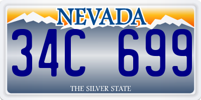 NV license plate 34C699