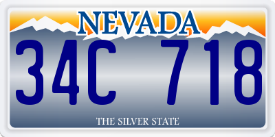 NV license plate 34C718