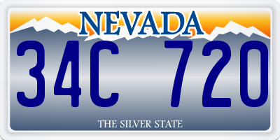 NV license plate 34C720