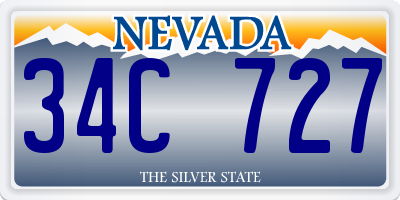 NV license plate 34C727