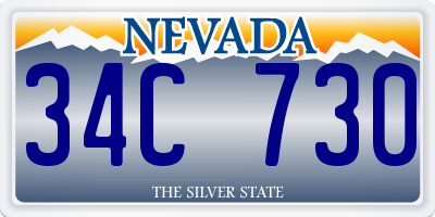 NV license plate 34C730