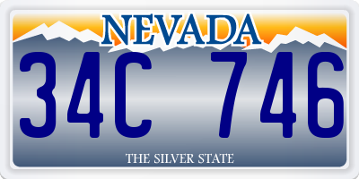 NV license plate 34C746