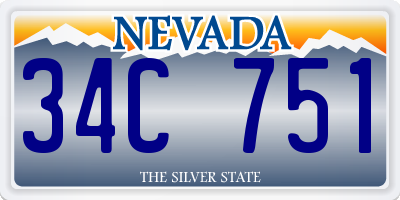 NV license plate 34C751