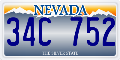 NV license plate 34C752