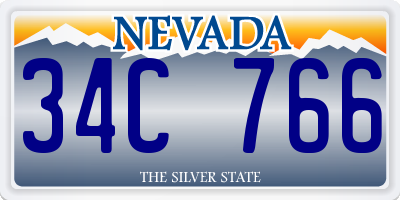 NV license plate 34C766