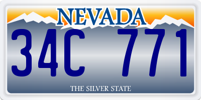 NV license plate 34C771